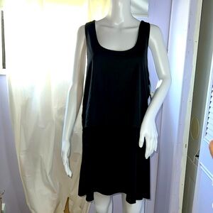 NEW!  NIKE SPORT MESH REVERSABLE LAYERED DRESS COVER-UP BLACK LG